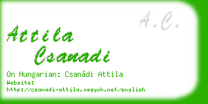 attila csanadi business card